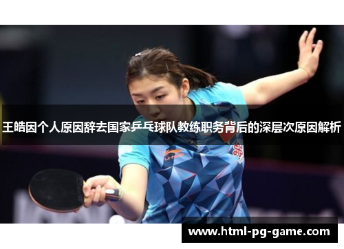 王皓因个人原因辞去国家乒乓球队教练职务背后的深层次原因解析